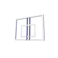 Баскетбольный щит тренировочный 1200х800 мм, оргстекло 6 мм